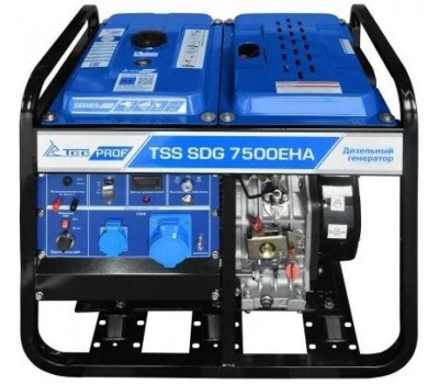 Генератор ТСС Дизельный генератор SDG 7000EHA, 220/12 В, 7кВт, на колёсах с АКБ [100033]