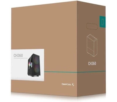 Deepcool CH360 black (mATX, без БП, ARGB, USB3.2 Type-A + USB3.2 Type-C) (R-CH360-BKAPE3-G-1)