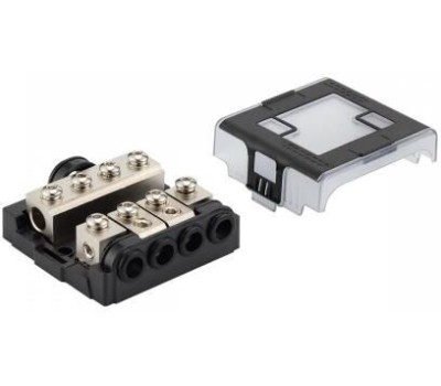 Автокомпонент ASPECT Держатель предохранителей mini ANL, FHM-1044, Вход 1x0(4)Ga - Выход 4x4(8)Ga, никель