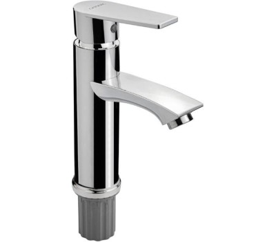 САНАКС - Смеситель для раковины, из нержавеющей стали марки 304, квадратный излив, с алюминиевым основанием, цвет ХРОМ. 13076