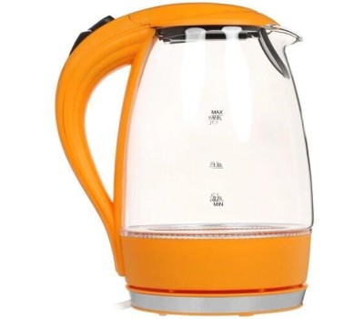 Чайник электрический ATLANTA ATH-2461 оранжевый стекло