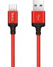 Кабель HOCO (6957531062875) X14 USB (m)-Type-C (m) 1.0м - красный/черный