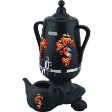 Электросамовар ДОБРЫНЯ DO-432 Снегирь на черном чер