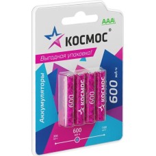 Аккумулятор КОСМОС KOCR03NIMH600mAh4BL фуксия