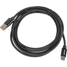 NONAME Кабель USB Type-C (m) - USB (m), 2м, в оплетке, 2.4A, черный