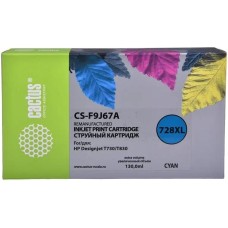 Картридж CACTUS Картридж CS-F9J67A, 728XL, голубой / CS-F9J67A