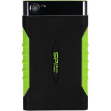 SILICON POWER Внешний диск HDD Armor A15, 2ТБ, черный/зеленый [sp020tbphda15s3k]