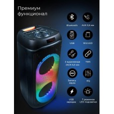 MICROLAB Колонка портативная PT802, 200Вт, черный