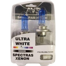 Лампа галогенная AVS Газонаполненные лампы SPECTRAS Xenon 5000K H4 12V 65/75W, комплект 2+2 (W5W) шт