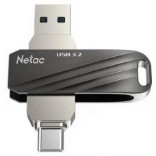 NETAC Флеш Диск 32GB US11 NT03US11C-032G-32BK USB3.2 черный/серебристый