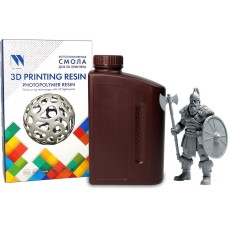 NV PRINT Фотополимерная смола NVPRINT Standard Resin Grey для 3D печати; 1 кг/бут