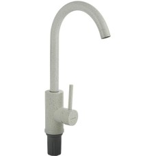 САНАКС - Смеситель для кухни, шаровый, С - образный излив, цвет БЕЛЫЙ КАМЕНЬ. 13090