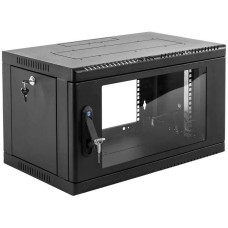 ЦМО Шкаф коммутационный (ШРН-9.650-9005) настенный 9U 600x658мм пер.дв.стекл 200кг черный 600мм 22кг 180град. 479мм IP20 металл