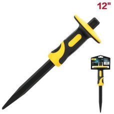 DELI Зубило пикообразное с протектором DL6412 5х18х300мм, двухкомпонентная рукоять