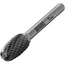 DENZEL Борфреза по металлу твердосплавная, овальная, тип-E, 12 мм 72038