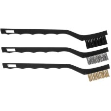 MATRIX Набор щеток, 3 шт, металлические с пластмассовой ручкой, малые 74860