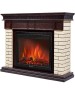 Камин электрический ELECTROLUX Каминокомплект: Очаг EFP/P-3020LS N, портал Bricks 30 камень бежевый, шпон темный дуб