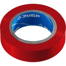 ЗУБР ЭЛЕКТРИК-10, 15 мм х 10 м, 6 000 В, красная, не поддерживает горение, изолента ПВХ, Профессионал (1233-3)
