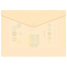 БЮРОКРАТ Конверт на кнопке DeLuxe DL801MILK/1 A4 пластик 0.18мм молочный