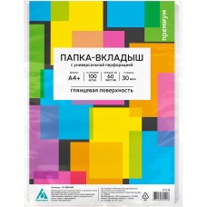 БЮРОКРАТ Папка-вкладыш Премиум -013BKAN2 глянцевые A4+ 30мкм (упак.:100шт)