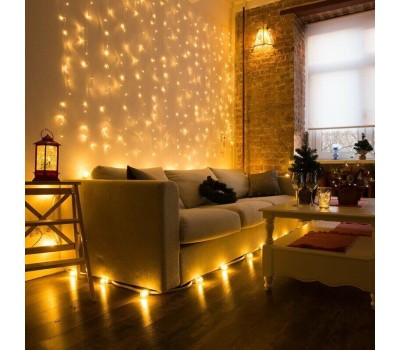 Электрогирлянды NEON-NIGHT (235-036) Гирлянда Светодиодный Дождь 1, 5х1, 5м тепло-белый