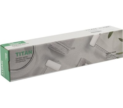 Аксессуары для ванной комнаты и туалета TITAN 77204 Вешалка с тремя крючками прямая