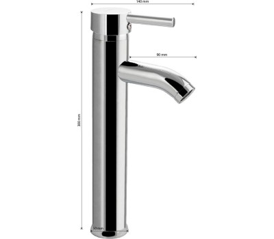 Смеситель для раковины BRIMIX 120 Смеситель для накладной раковины , высокий корпус, шаровый