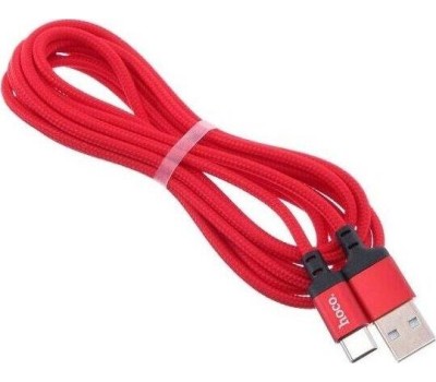 Кабель HOCO (6957531062875) X14 USB (m)-Type-C (m) 1.0м - красный/черный