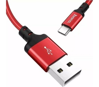 Кабель HOCO (6957531062875) X14 USB (m)-Type-C (m) 1.0м - красный/черный