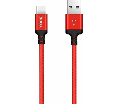 Кабель HOCO (6957531062875) X14 USB (m)-Type-C (m) 1.0м - красный/черный