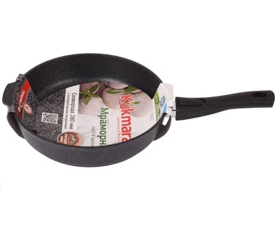 Сковорода KUKMARA смт283а а/пр литая 28см съемн/руч Темный мрамор