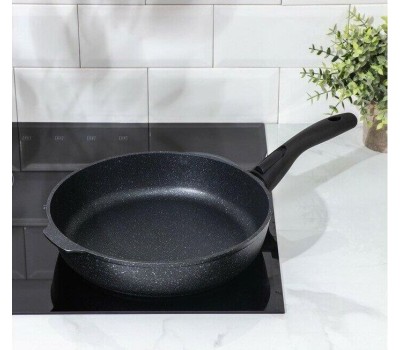 Сковорода KUKMARA смт283а а/пр литая 28см съемн/руч Темный мрамор