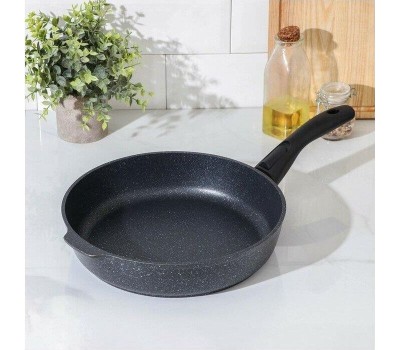 Сковорода KUKMARA смт283а а/пр литая 28см съемн/руч Темный мрамор