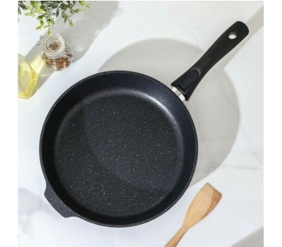 Сковорода KUKMARA смт283а а/пр литая 28см съемн/руч Темный мрамор