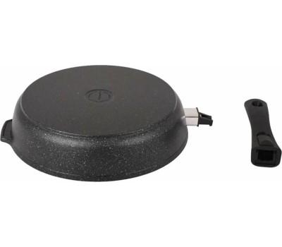 Сковорода KUKMARA смт283а а/пр литая 28см съемн/руч Темный мрамор