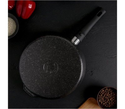 Сковорода KUKMARA смт283а а/пр литая 28см съемн/руч Темный мрамор