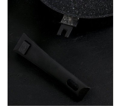 Сковорода KUKMARA смт283а а/пр литая 28см съемн/руч Темный мрамор