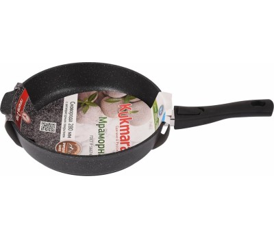 Сковорода KUKMARA смт283а а/пр литая 28см съемн/руч Темный мрамор