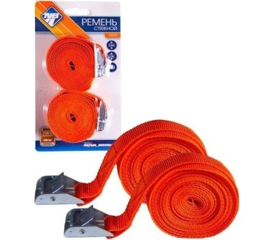 Стяжка груза NOVA BRIGHT ленточная 2,5 см х 2,5 м, в блистере, с фиксатором (2 шт.) 39372