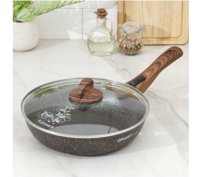 Сковорода KUKMARA сгг263а а/пр литая 26см съемн/руч стекл/кр Granit ultra blue