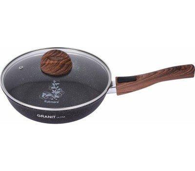 Сковорода KUKMARA сгг263а а/пр литая 26см съемн/руч стекл/кр Granit ultra blue