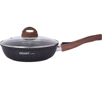 Сковорода KUKMARA сгг263а а/пр литая 26см съемн/руч стекл/кр Granit ultra blue