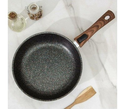 Сковорода KUKMARA сгг263а а/пр литая 26см съемн/руч стекл/кр Granit ultra blue