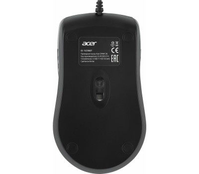 ACER Мышь OMW136 черный оптическая (1000dpi) USB (2but)