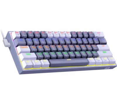 Клавиатура REDRAGON (70675) Fizz Радужн,61 клав,тих,серо-бел.