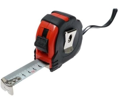 PARK Рулетка с фиксатором, прорезиненный корпус, 5мx25мм TM28-5025