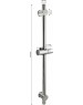 Душевая стойка MAGNUS 9253 Стойка душевая, БЕЗ лейки и шланга, с нажимным фиксатором , из нержавеющей стали марки 304 , цвет ХРОМ .