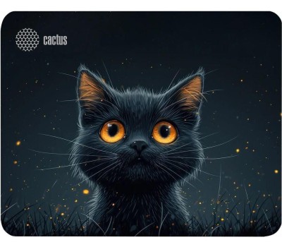 Коврик CACTUS Black Cat 250x200x3мм (CS-MPC-D09S)
