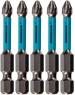 Бита GROSS Бита торсионная PH2 x 50 мм, для ударных шуруповертов, 5 шт. 11490