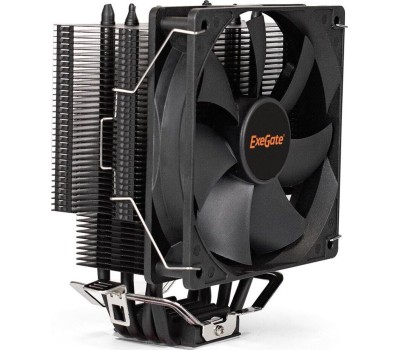 Exegate EX286299RUS Кулер Dark Magic EXX400-PWM (Al+Cu, черное покрытие, 4 тепл.трубки, LGA775/1150/1151/1155/1156/1200/1700/AM2/AM2+/AM3/AM3+/AM4/FM1/FM2/754/939/940, TDP 140W, Fan 120mm, PWM, 1200-2
